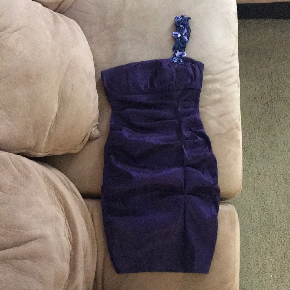 Purple, tight fit dress. Size 9.